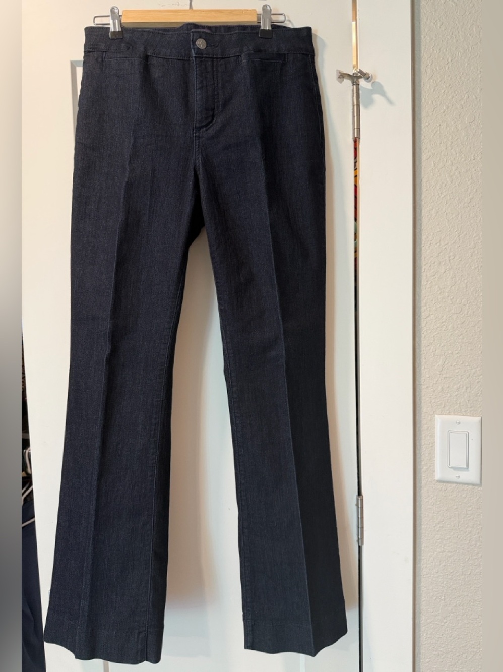 NYDJ Dark Navy Wide Leg Flare Jeans size 10